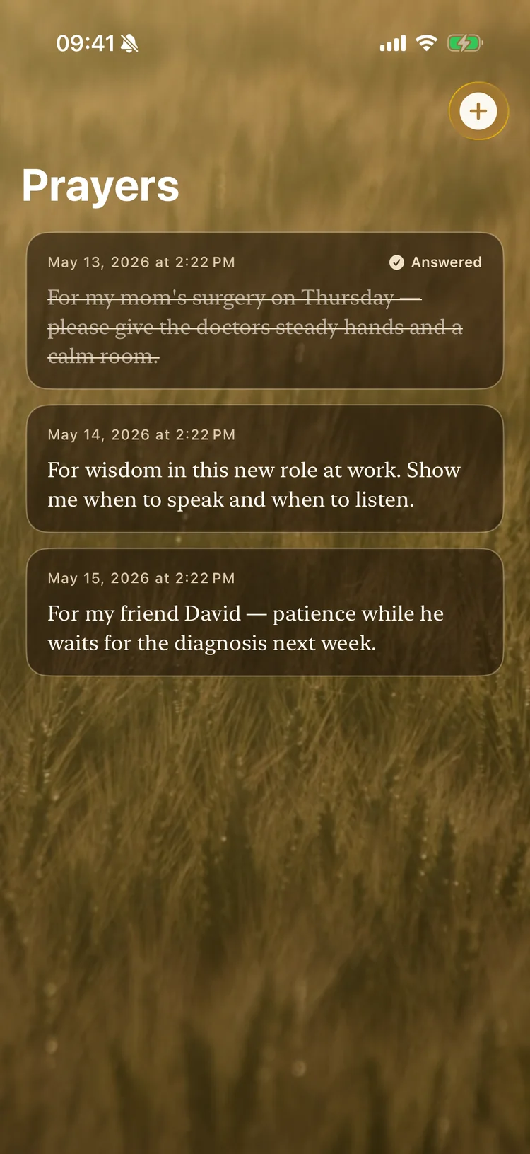 A prayer journal that listens