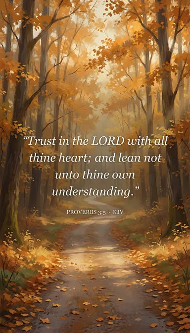 Bible verse wallpaper — Proverbs 3:5: Trust in the LORD with all thine heart; and lean not unto th